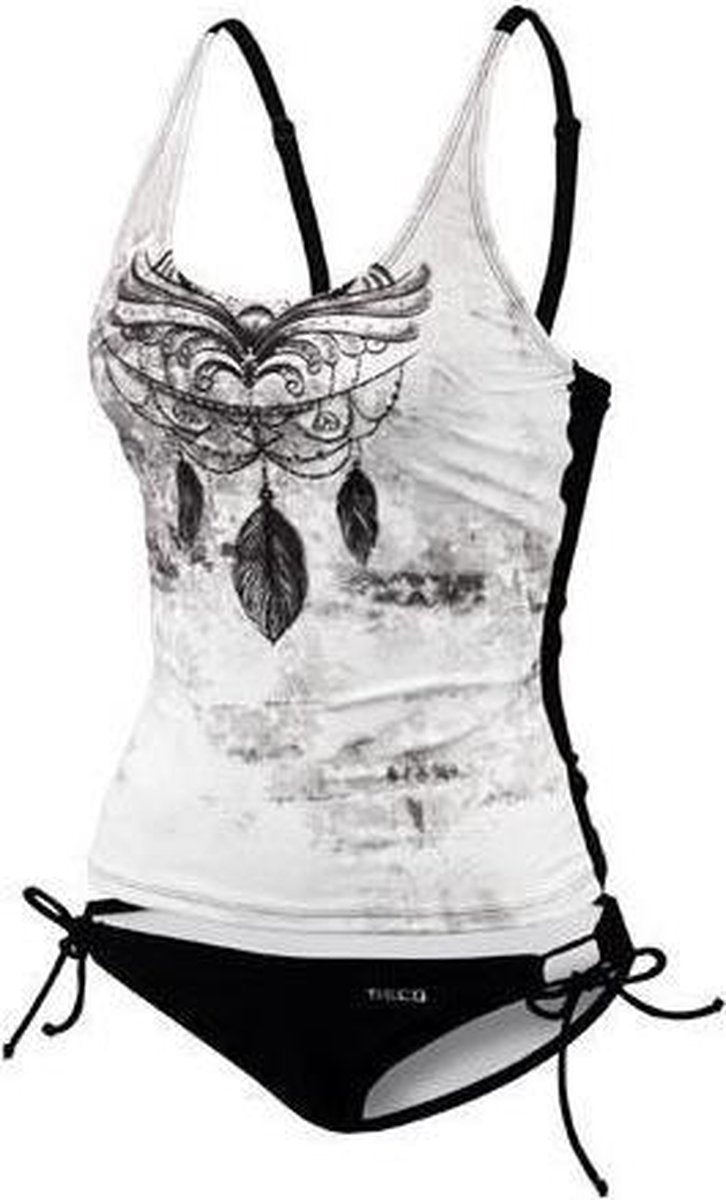 Beco Tankini B-cup Dames Polyamide/elastaan Zwart/wit Maat 38