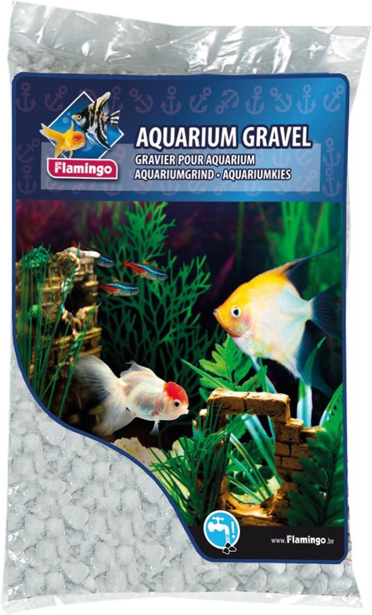 Flamingo Aquarium accessoire Carara Rond - Grijs - 10 kg