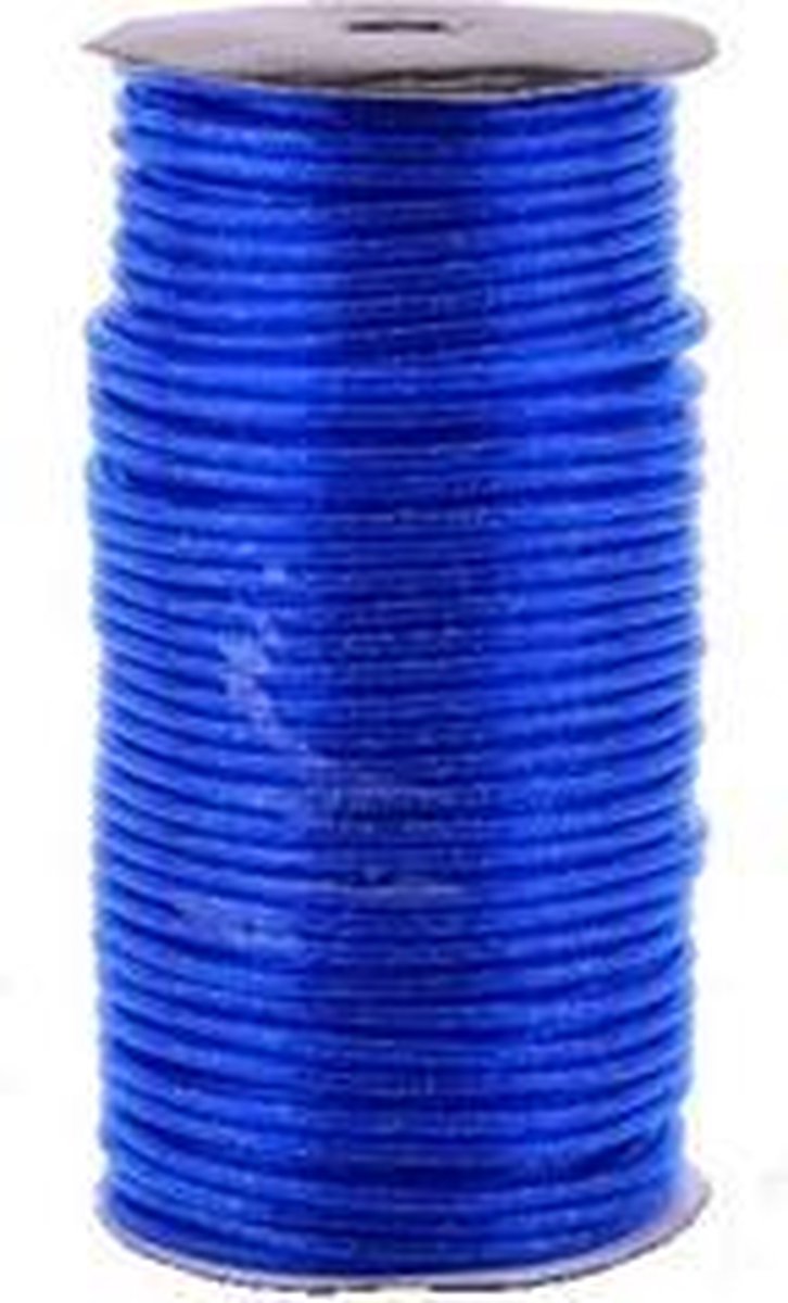 Springtouw rol - glitter blauw - 100 meter