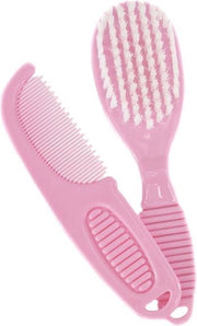 Soft Touch Borstel En Kam Set 2-delig Roze