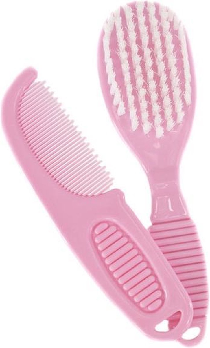 Soft Touch Borstel En Kam Set 2-delig Roze