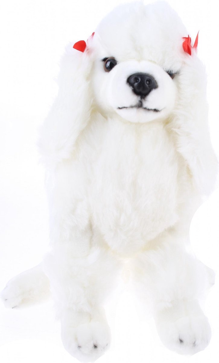 Bicolini Knuffelhond Poedel Wit 30 Cm