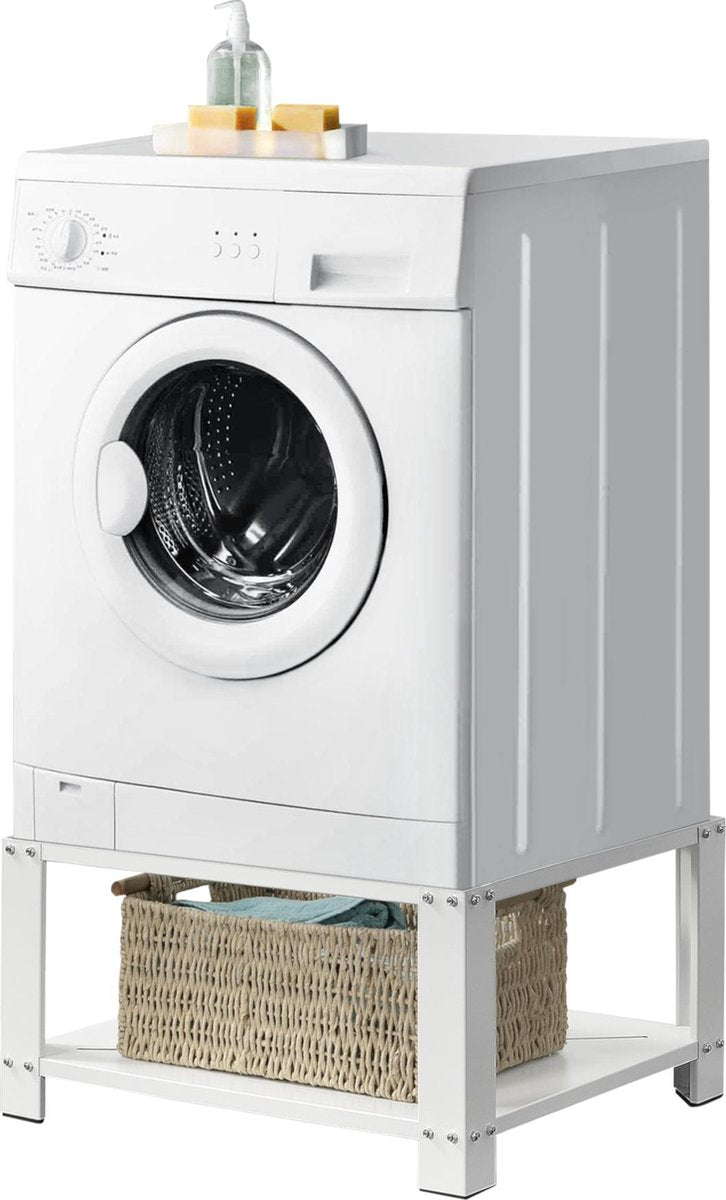 Wasmachine sokkel verhoger met legplank 63x54x31 tot 150 kg