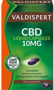 Valdispert CBD 10 mg - 100% pure CBD - 30 liquid capsules