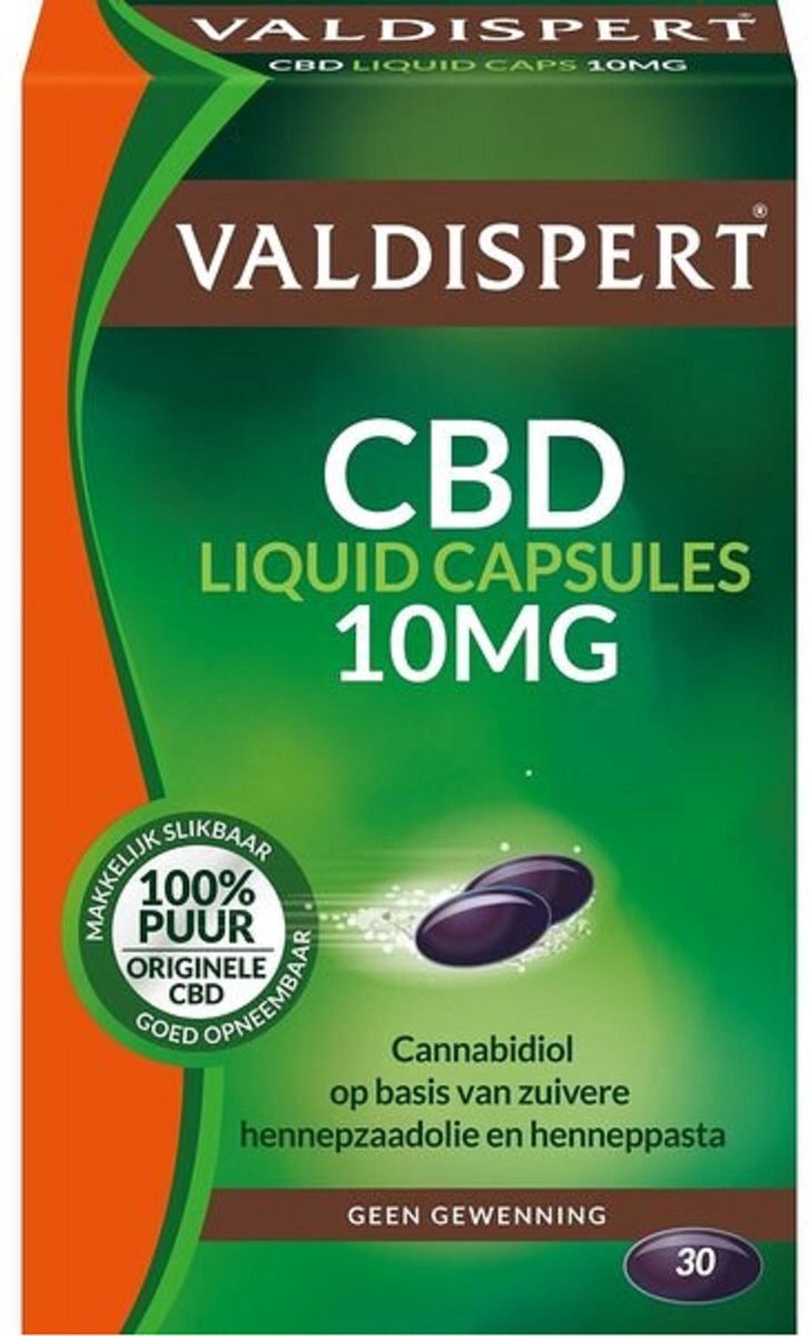 Valdispert CBD 10 mg - 100% pure CBD - 30 liquid capsules
