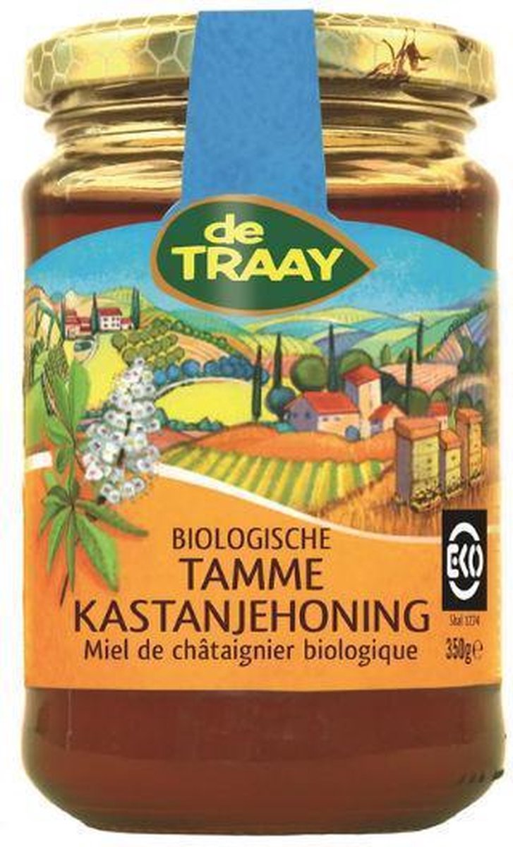 Tamme kastanjehoning De Traay - Pot 350 gram - Biologisch