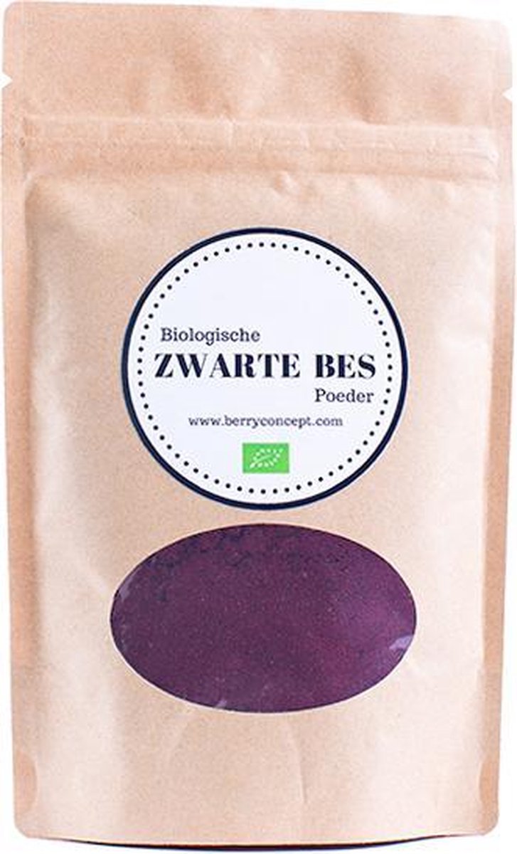 Biologische zwarte bessen poeder 150 gram