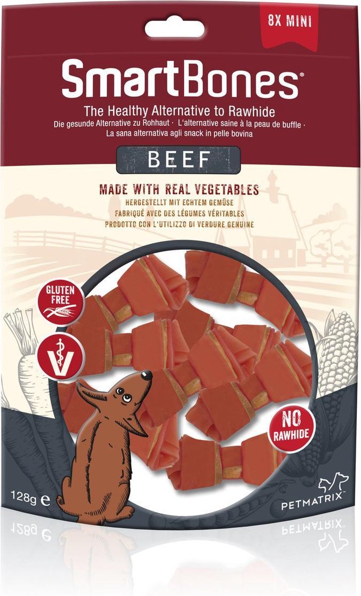 Smartbones Classic Bone Chews Mini - Rund - Glutenvrij - 128 g
