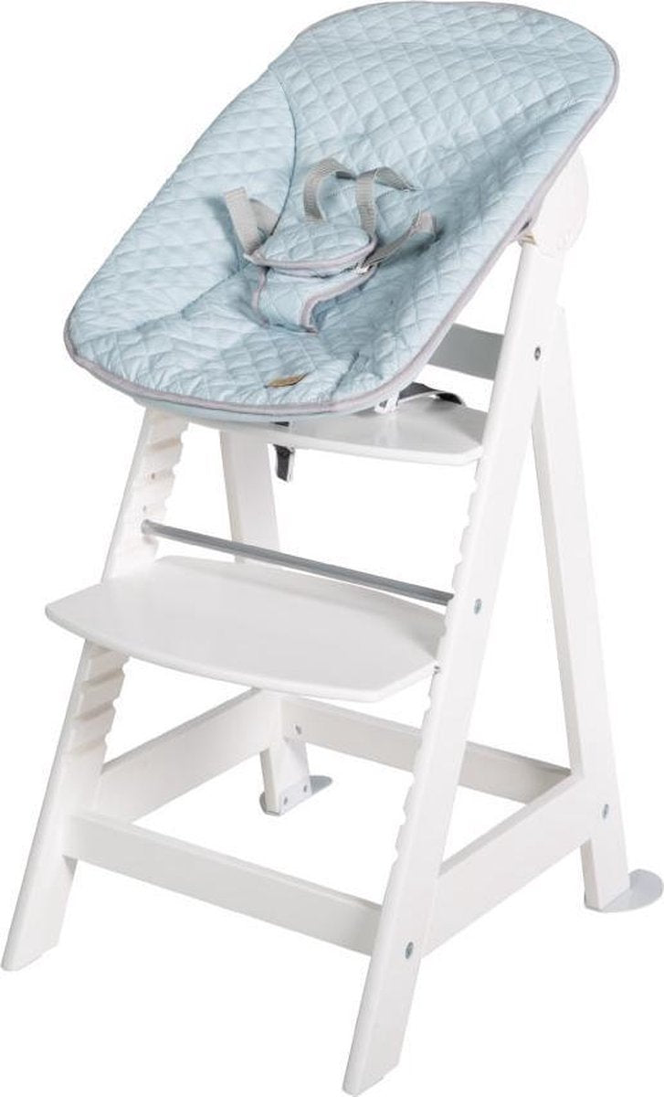 roba Born Up wit kinderstoel - 2-in-1 - Blauw/Wit