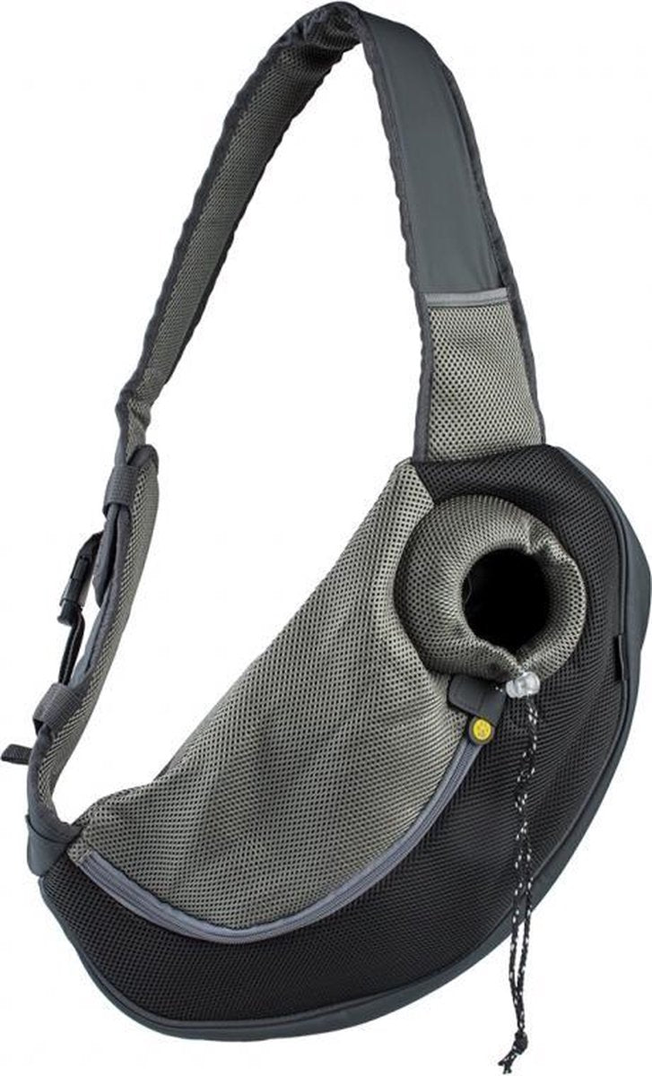 Ebi Draagzak sarah crazy paws nylon Zwart M - 34x19x47