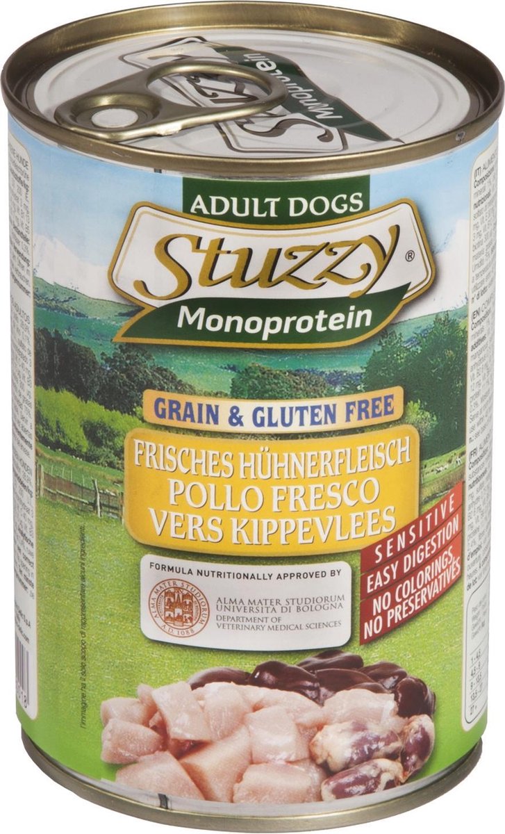 Stuzzy Monoproteïn Kip - Hond - Natvoer - Volledig voer - 6 x 400 gr