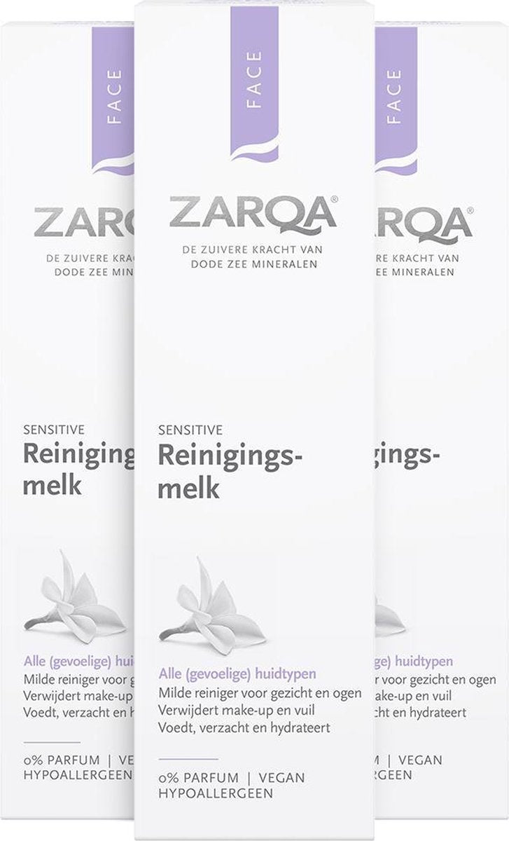 3x Zarqa Reinigingsmelk Sensitive 200 ml