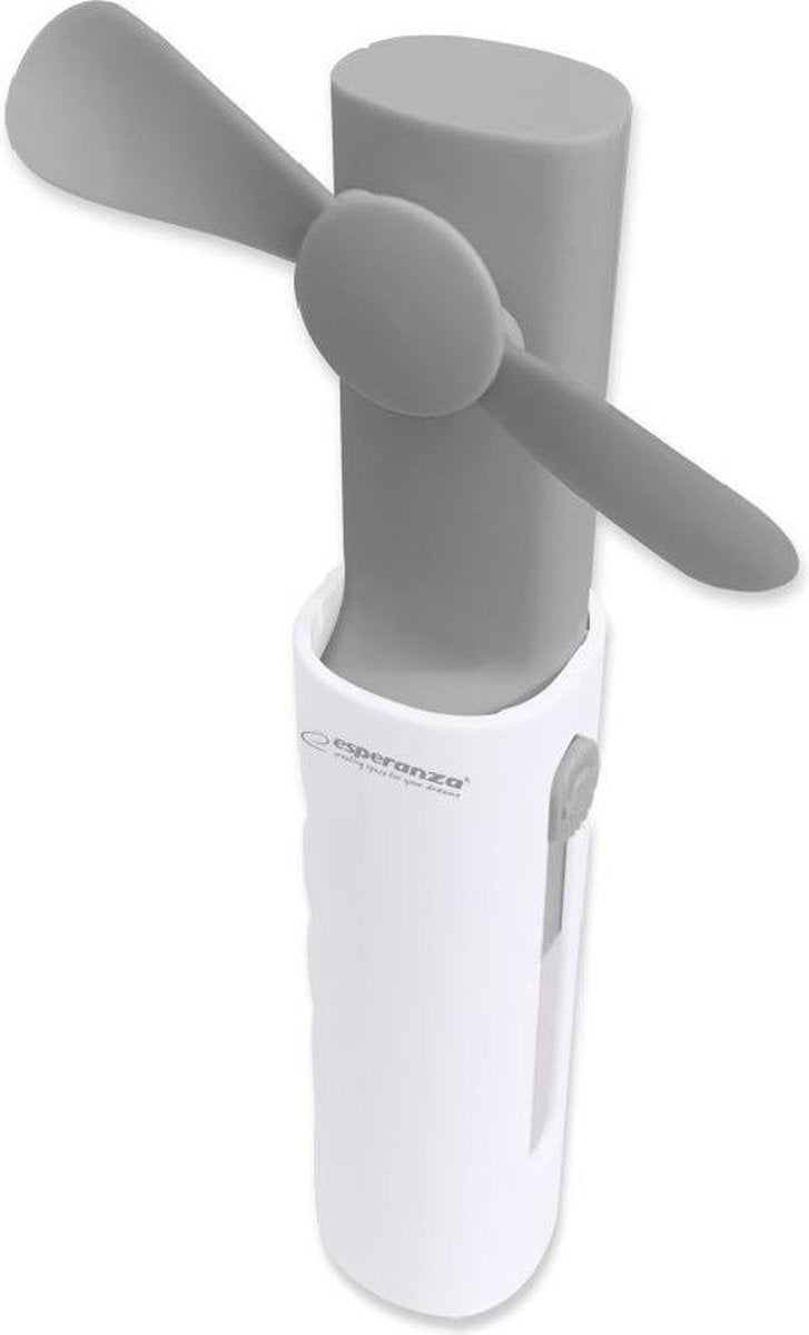 Draagbare Mini Ventilator & Powerbank in 1 - Opvouwbaar - Twee luchtstroomsnelheden - Opladen via USB/ micro USB - Tot 5 uur - Klein formaat - Sterke stroom koellucht - Kindvriendelijk - Miniventilator - Gemakkelijk in zak of tas te vervoeren