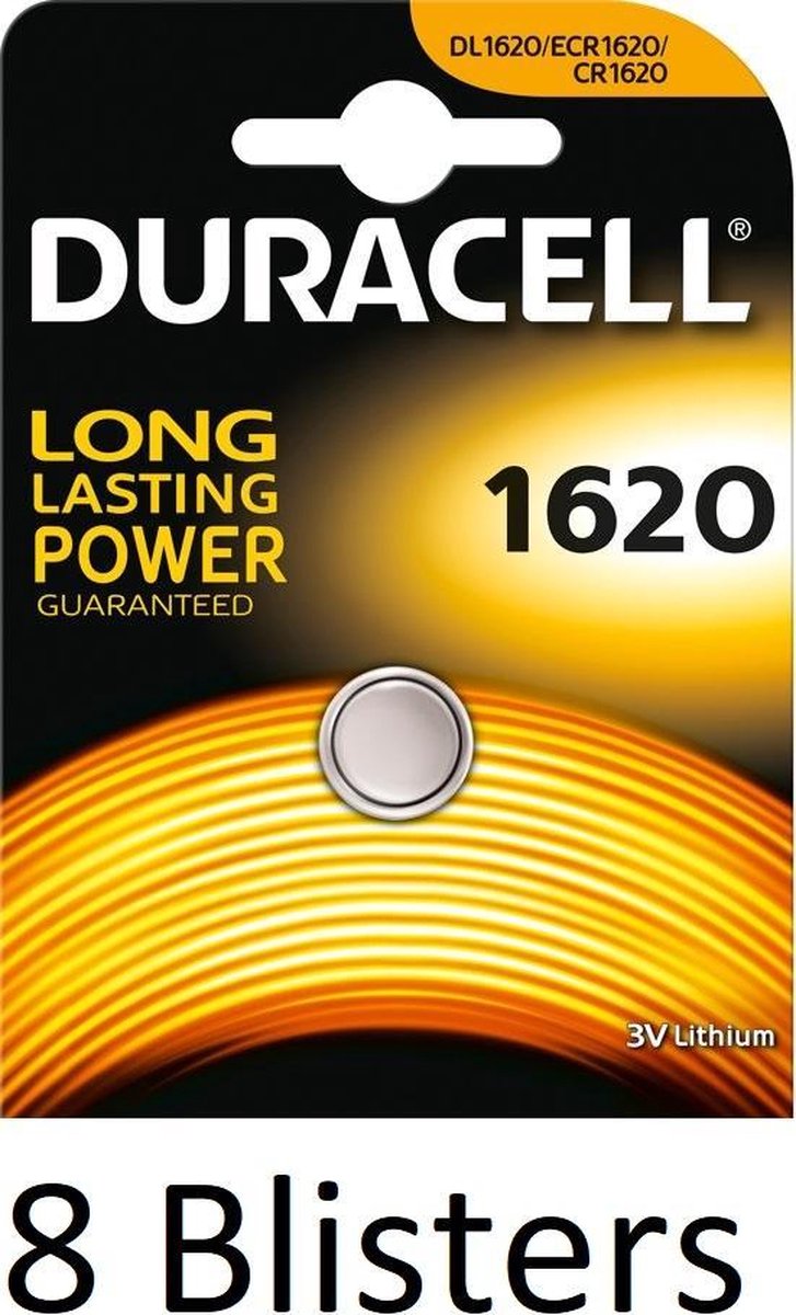 16 Stuks (8 Blisters a 2 st) Duracell Alkaline LR54 1.5V