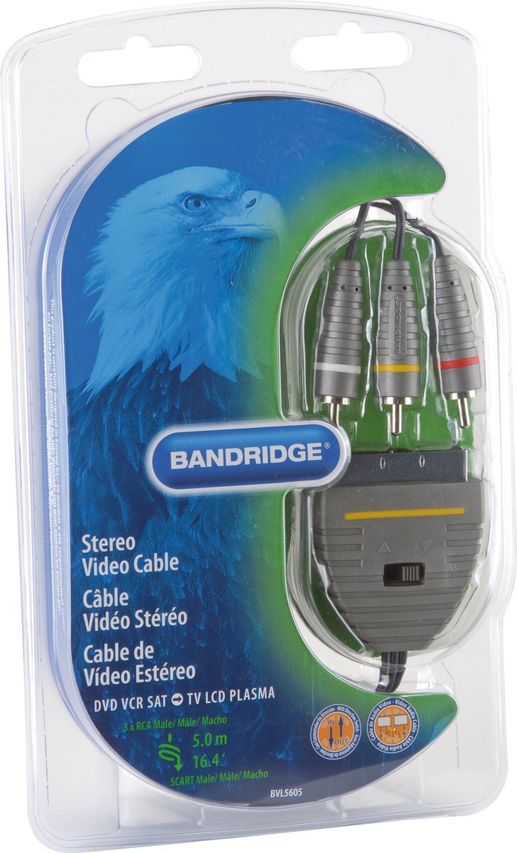 Bandridge - Composiet naar Scart Kabel - 5 meter