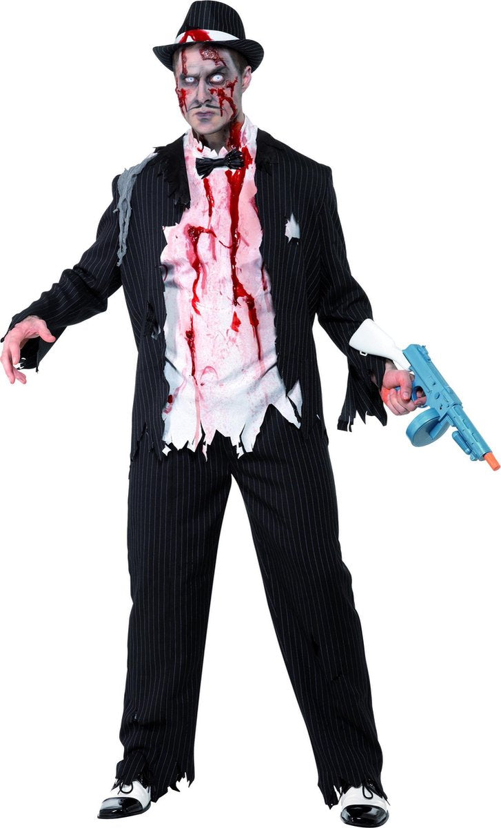 Zombie gangster kostuum heren - maat M