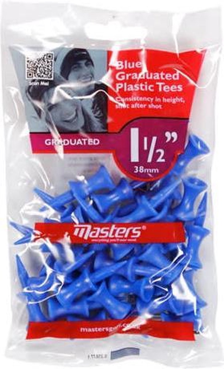 Masters - Graduated Tees 1 1/2" Blue 30 stuks