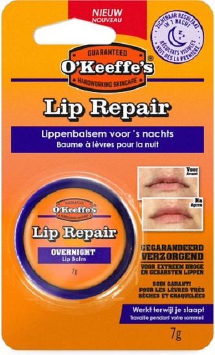O'keeffe's - Lippenbalsem voor 's nachts - potje 7 gram