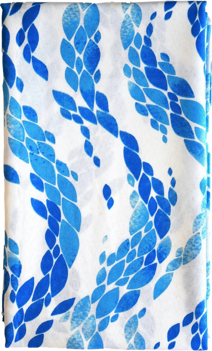 Siretessile Tafelkleed Sirtaki 120 X 160 Cm Katoen Blauw/wit