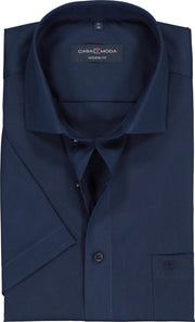 Casa Moda Overhemd Effen Navy Korte Mouw Kent Modern Fit - 41