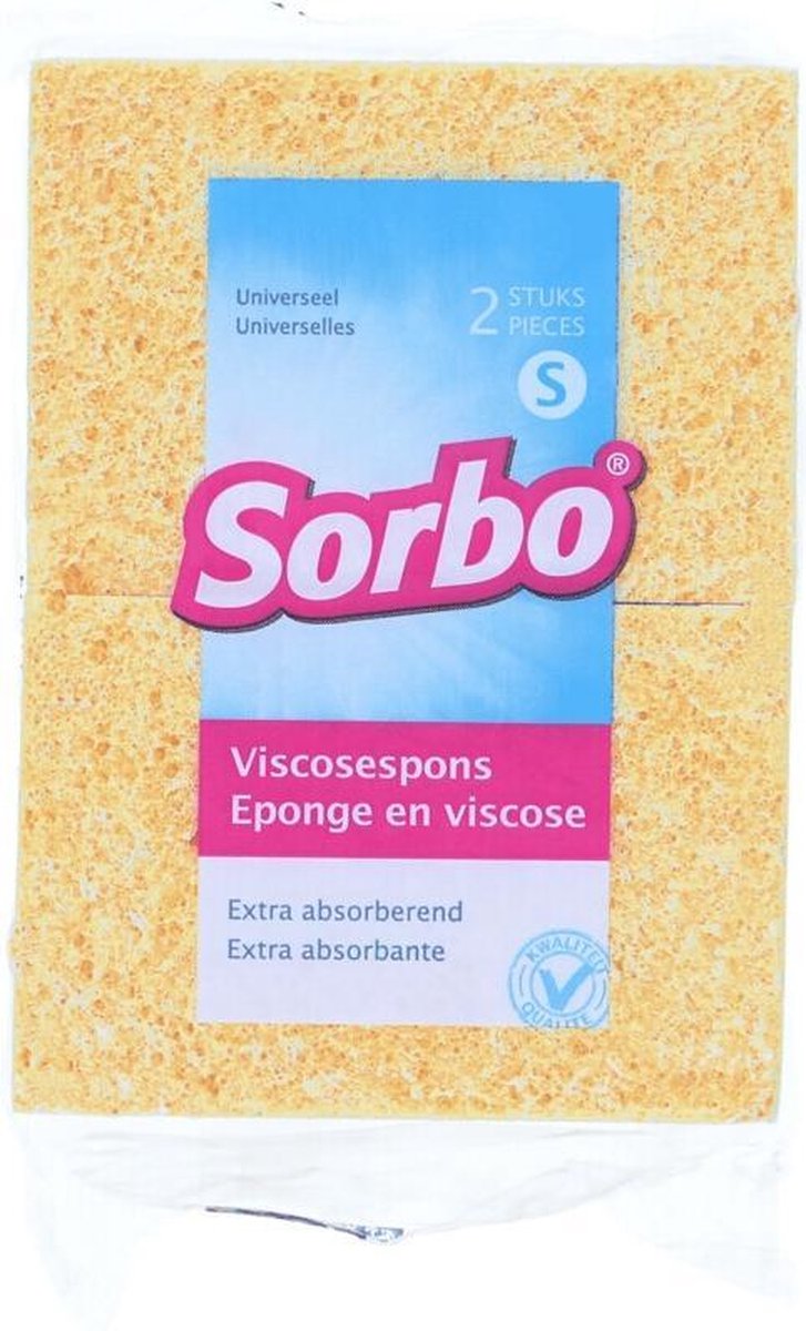 Sorbo Viscosespons - Maat S - 2 stuks