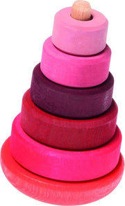 Grimm's Pink Wobbly Stacking Tower