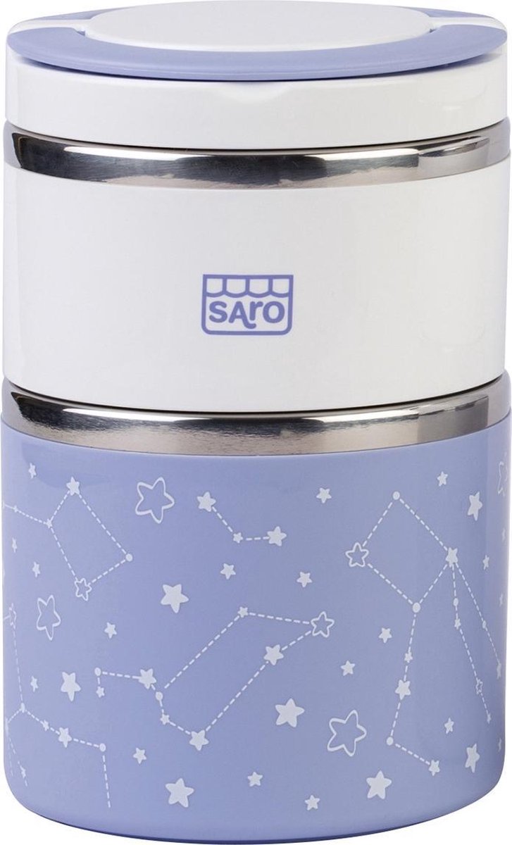 Saro Thermoskan Voor Babyvoeding Galaxy 820 Ml Lila 3-delig