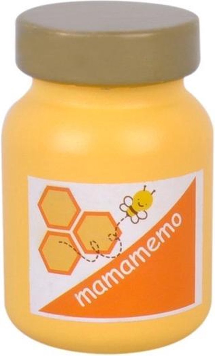 Mama Memo Pot Honing Hout 6 Cm Geel