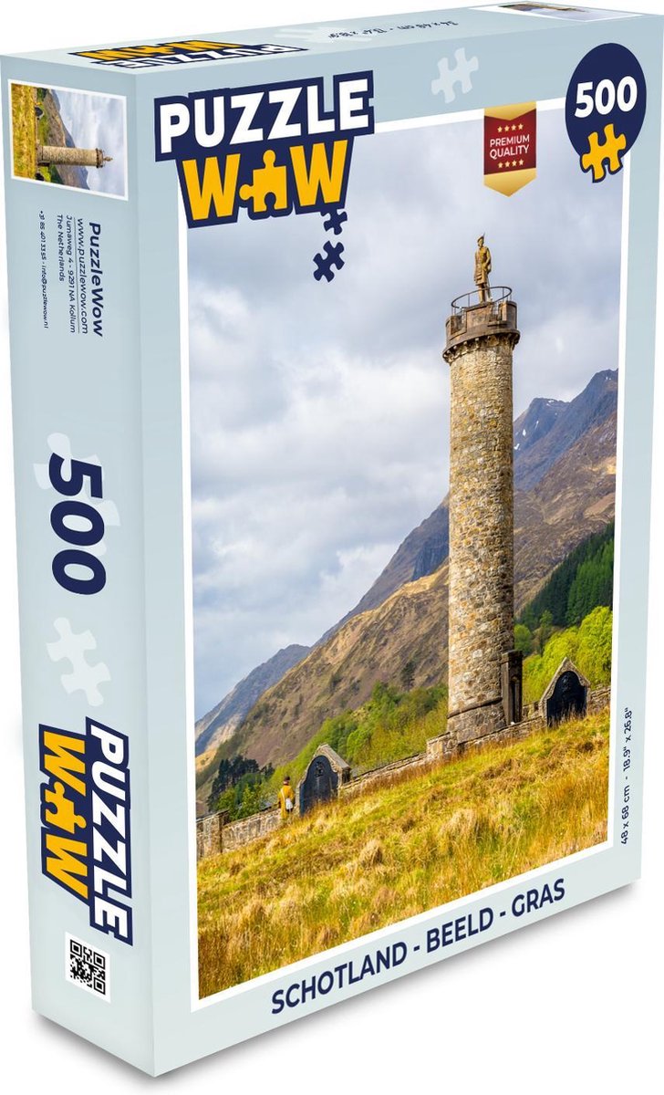 Puzzel Schotland - Beeld - Gras - Legpuzzel - Puzzel 500 stukjes