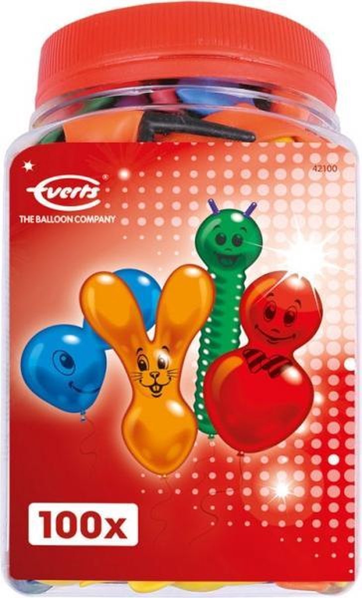 100 Stuks ballonnen Amscan (diverse vormen)