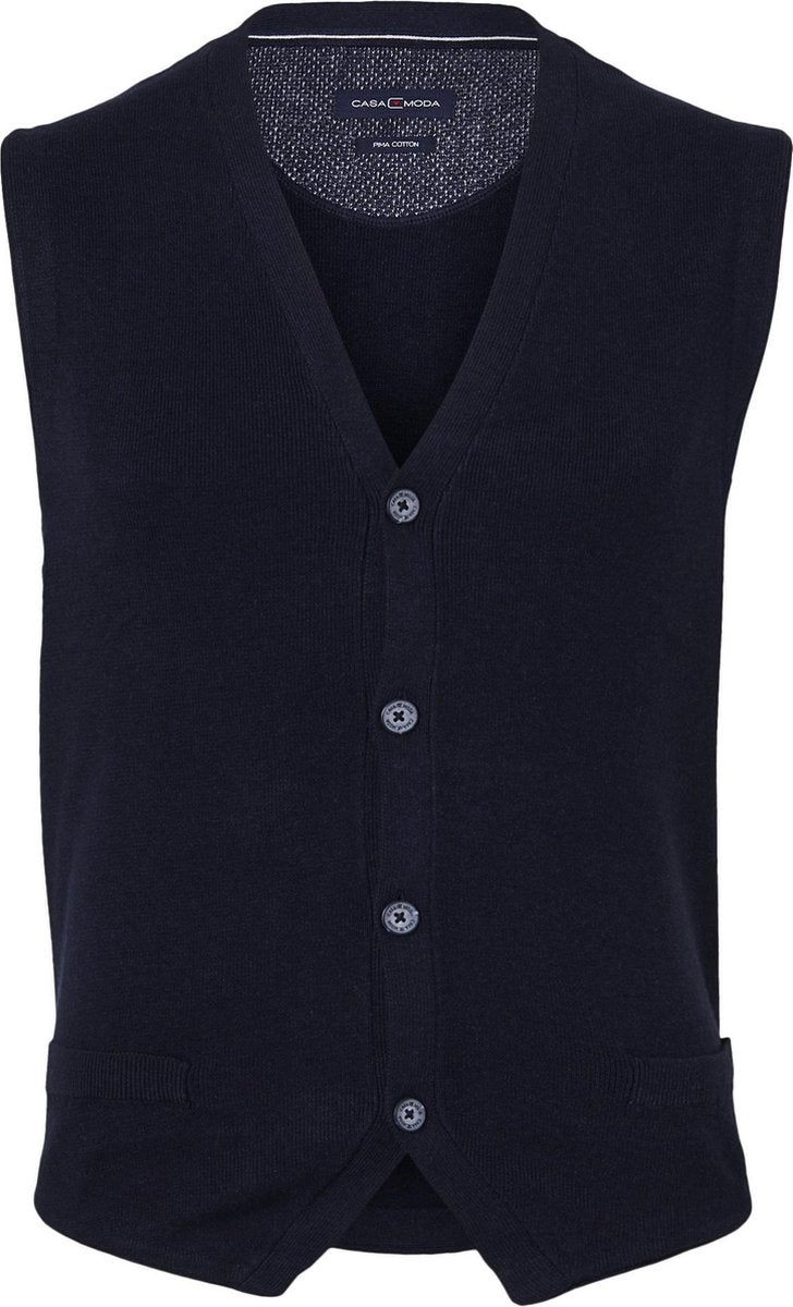 Casa Moda mouwloos heren vest - donker blauw -  Maat L