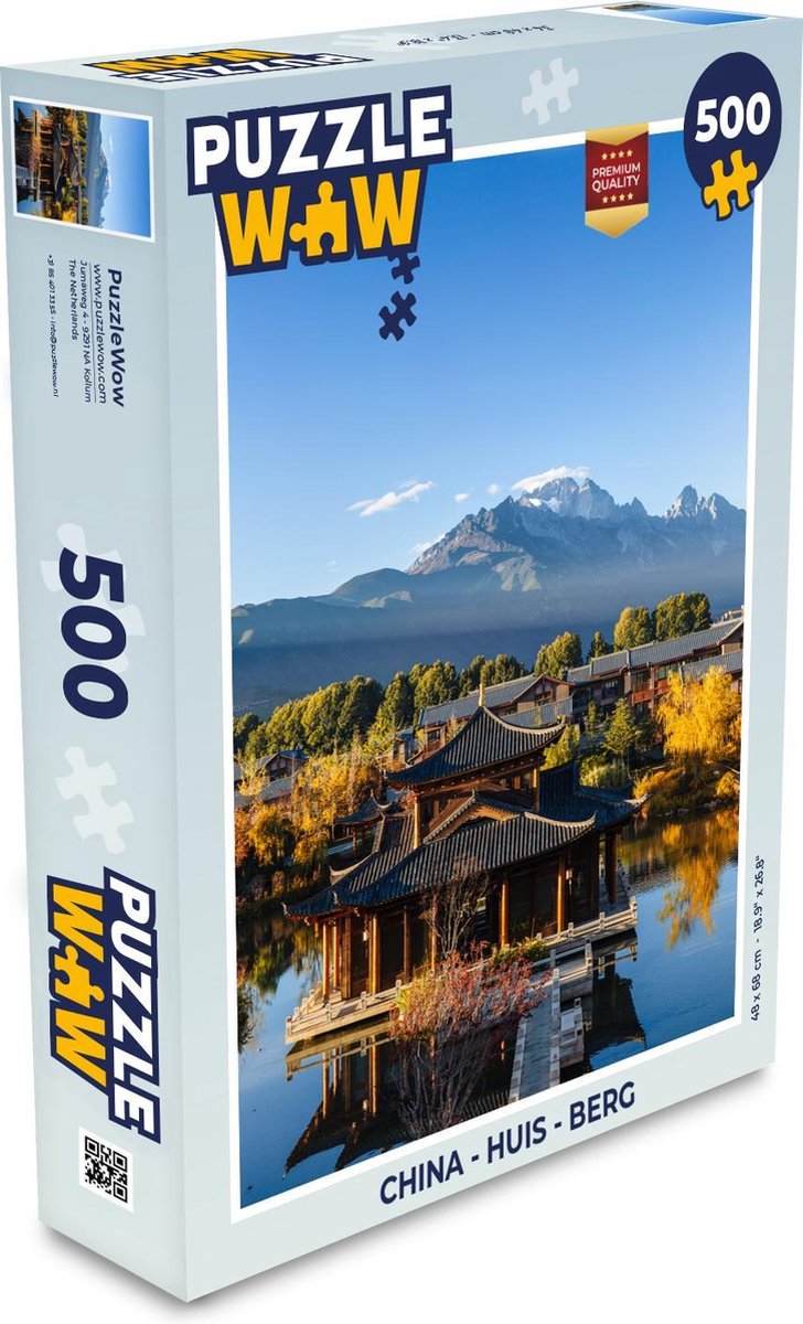 Puzzel China - Huis - Berg - Legpuzzel - Puzzel 500 stukjes