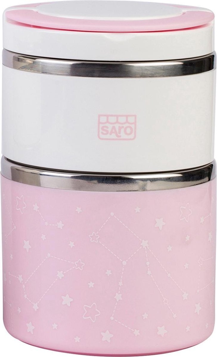Saro Thermoskan Voor Babyvoeding Galaxy 820 Ml Roze 3-delig