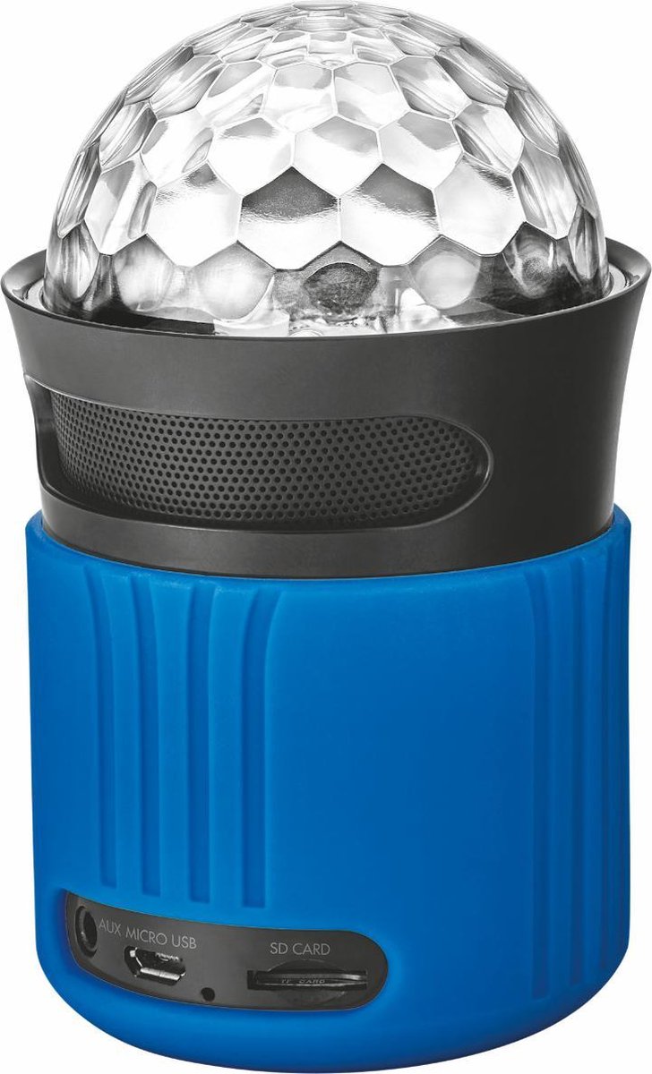 Trust Urban Dixxo Go - Lichtgevende Bluetooth Speaker - Zwart/Blauw