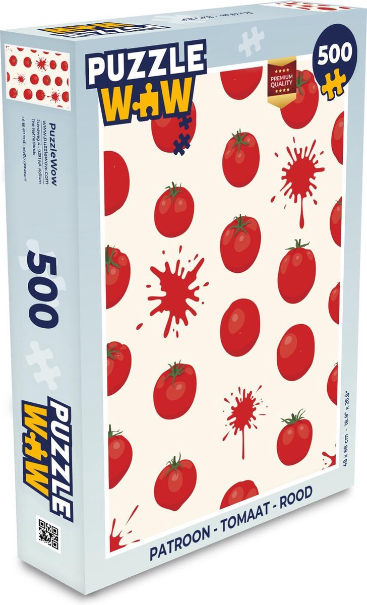 Puzzel Patroon - Tomaat - Rood - Legpuzzel - Puzzel 500 stukjes
