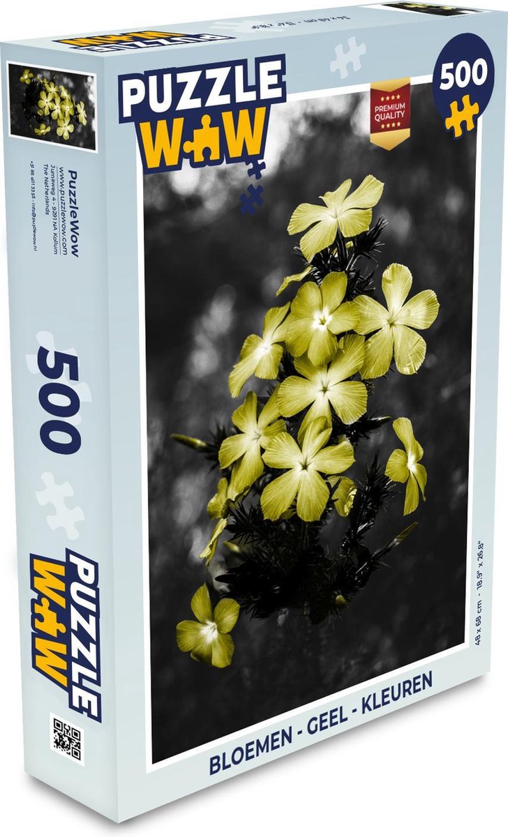 Puzzel Bloemen - Geel - Kleuren - Legpuzzel - Puzzel 500 stukjes