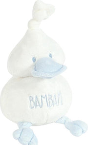 BamBam Knuffel Eend – Kraamcadeau Jongen & Meisje - Kinderspeelgoed – Pluche - Blauw