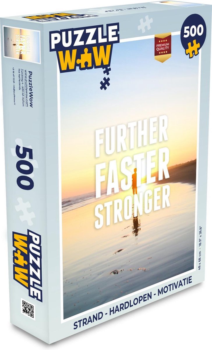 Puzzel Strand - Hardlopen - Motivatie - Legpuzzel - Puzzel 500 stukjes