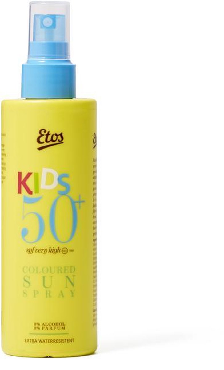 Etos Zonnebrand Kids spray SPF50+ - zonder parfum - waterresistent- 200 ml