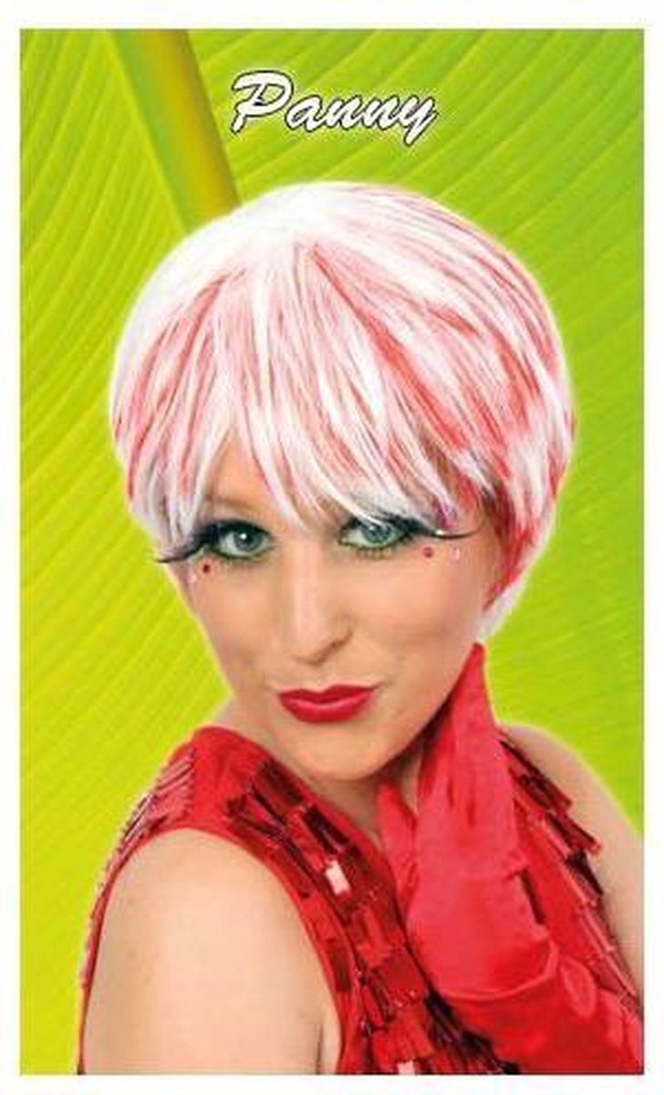 Pruik Panny - Rood Wit