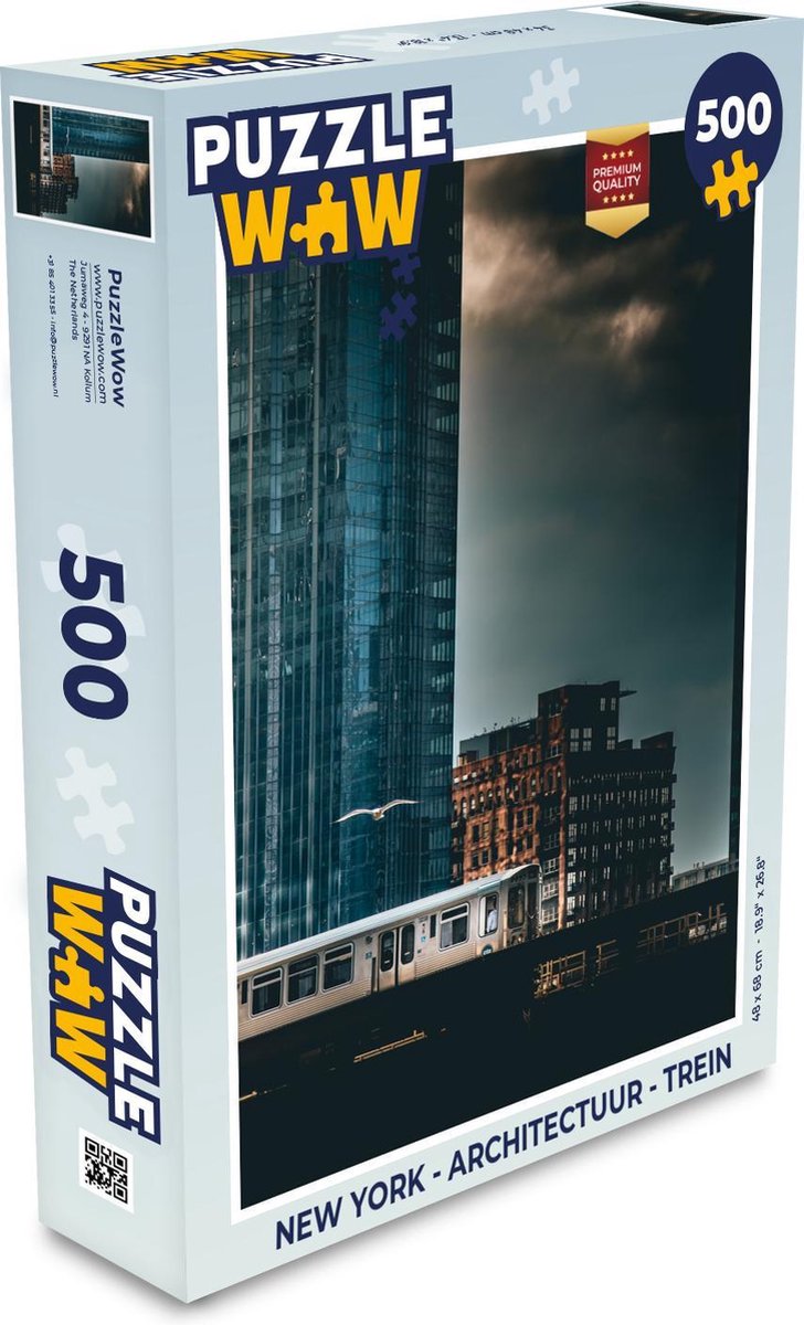 Puzzel New York - Architectuur - Trein - Legpuzzel - Puzzel 500 stukjes