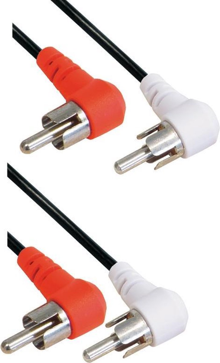 Transmedia Tulp stereo audio kabel - haaks - 1