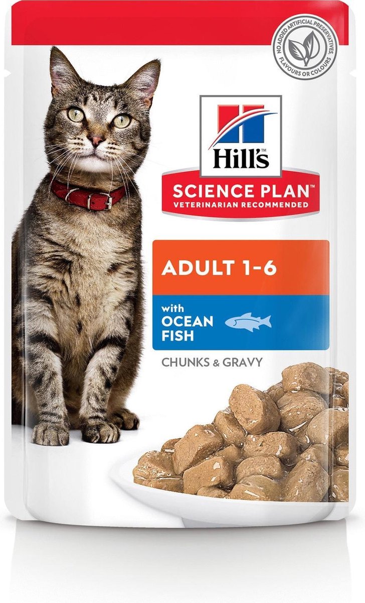 Hill's Science Plan Optimal Care Ocean Fish - Kat - Volledig natvoer - 12 x 85 gr