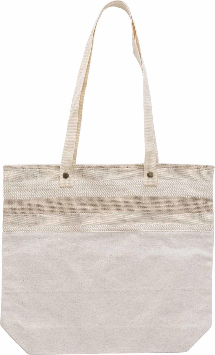 Katoenen ECO vriendelijke boodschappentas/shopper met lange hengsels 38 x 40 cm