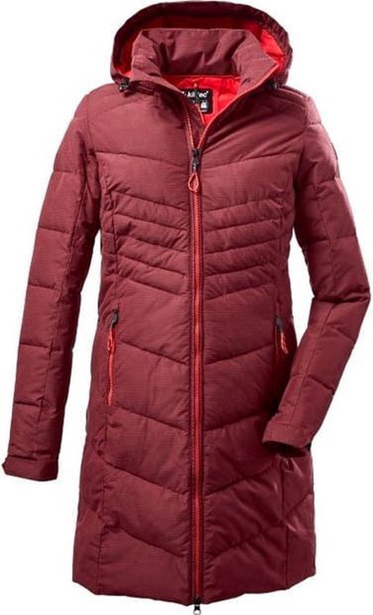 Killtec dames winterparka jas rood gewatteerd - maat 44