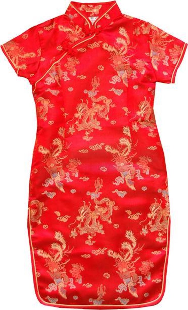 TA-HWA Chinese Kinderjurk Dragon & Phoenix Meisjes Jurk  122