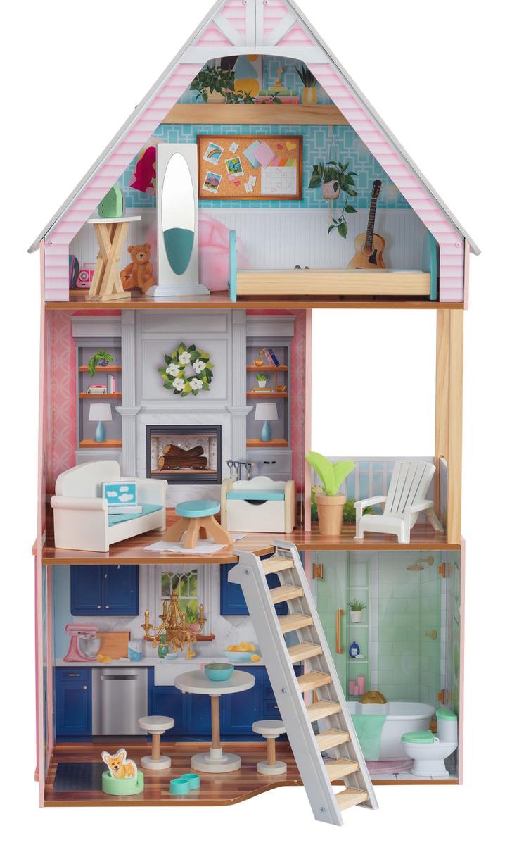 KidKraft Matilda Houten Poppenhuis met gemakkelijke EZ Kraft Assembly™