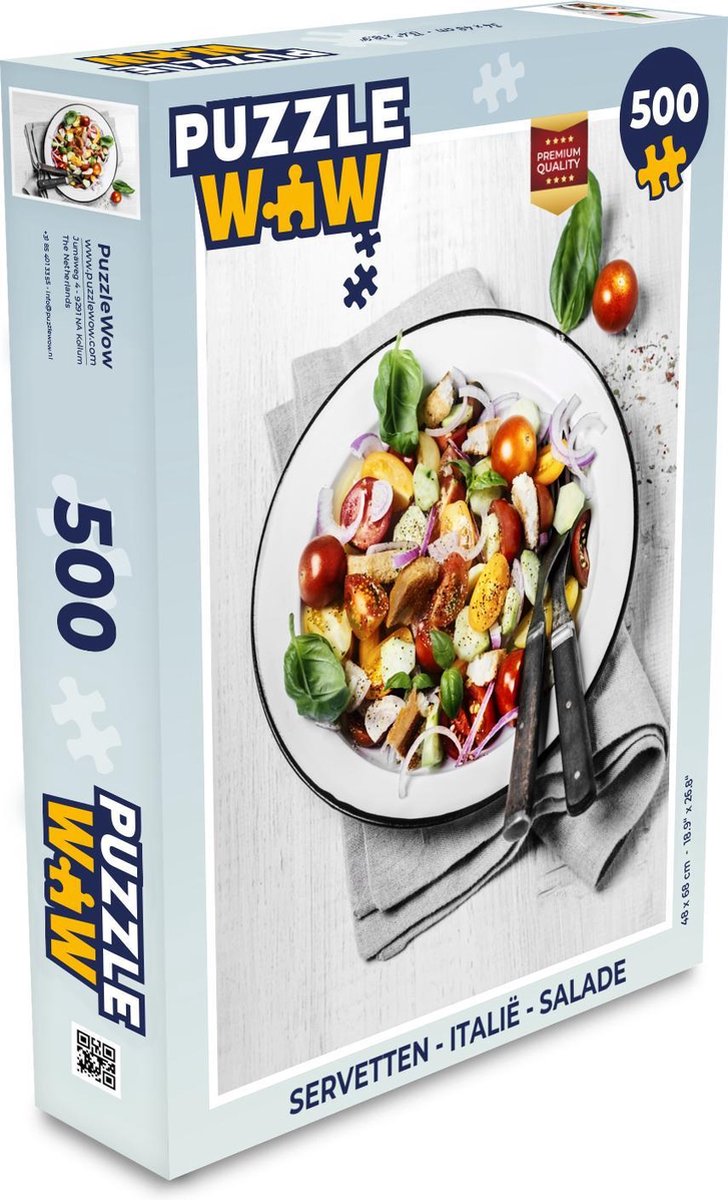 Puzzel Servetten - Italië - Salade - Legpuzzel - Puzzel 500 stukjes