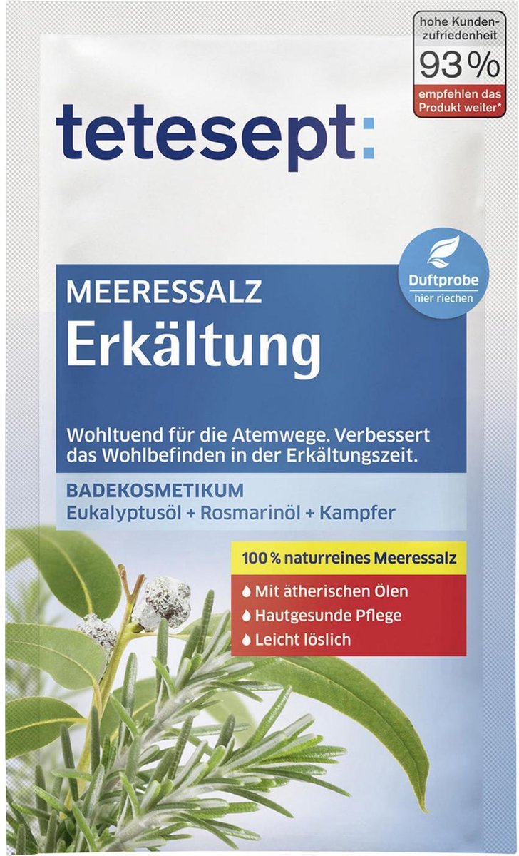 Tetesept Verkoudheid Zeezout Badkristallen 80 gram