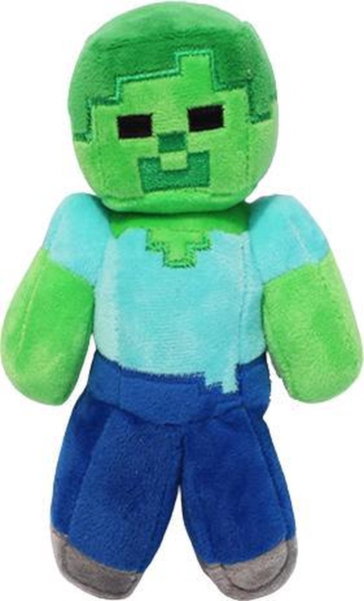 Zombie Minecraft Knuffel | Pluche | 20CM | Steve | Cave | Cave update | Minecraft Bedrock | Minecraft Dungeons | Blokkenspel | TNT | Pocket Edition
